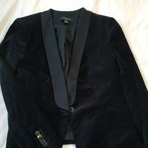 Ann Taylor Black Velvet Tuxedo Jacket